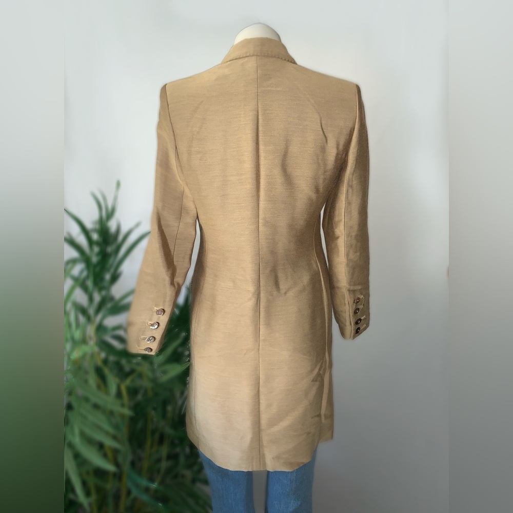 v i n t a g e :: Structured Sleek Longline Wool Rayon Blazer - Picture 3 of 16